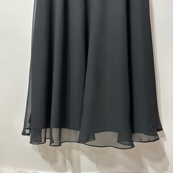 J Kara Formal Maxi Beaded Black Dress Size 14 Sleeveless Prom Gala HoCo Wedding - Picture 6 of 7